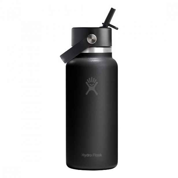 Termoizolační láhev, nerezová ocel, 950ml, "Wide Straw", Tonal Black -
