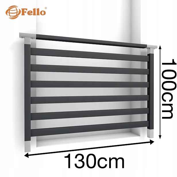 Fusion Francouzský balkon 130 cm Balustrada Ral