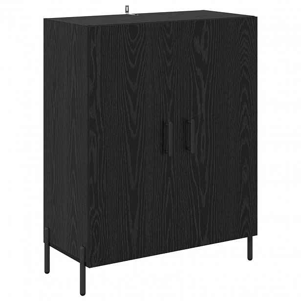 vidaXL Servírovací skříň Černý dub 69,5 x 34 x 90 cm Kompozitní dřevo