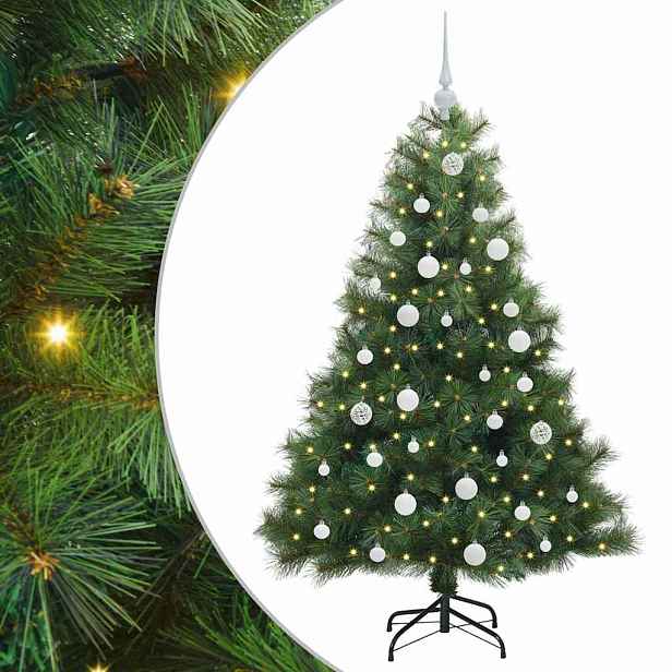 vidaXL Umělý vánoční stromeček s stojanem Zelená 150 cm PE a PVC