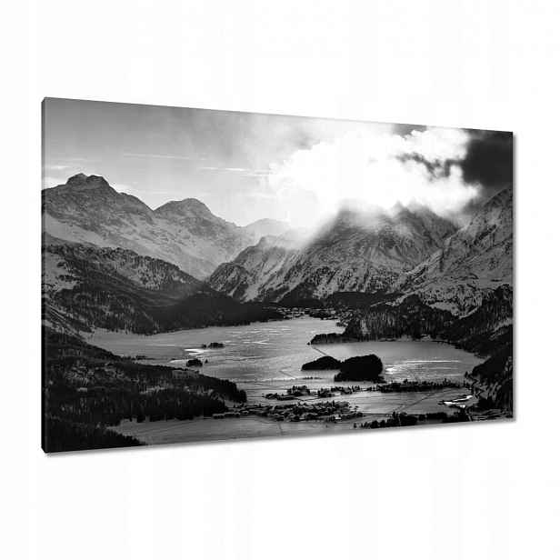 Obrazy 120x80 Vesnice Sils Maria pohled