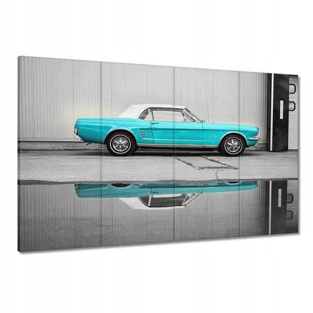 Obrazy 120x80 Tyrkysový Ford Mustang