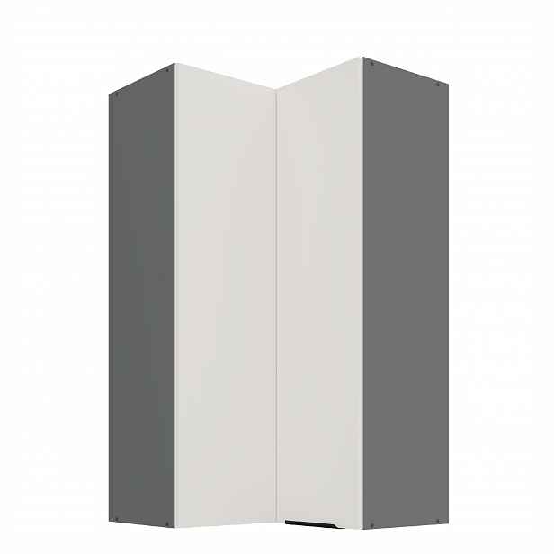 Horní rohová skříňka Aria ANT 60x60 GN-108 2F (90°) Barva korpusu: Antracit, Barva dvířek: WH - Crystal white AFM