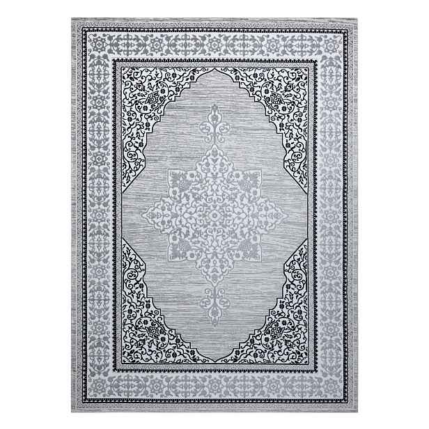 Kusový koberec Gloss 8490 52 Ornament ivory/grey, 80x150, šedá, chodba / předsíň, Dywany Łuszczów