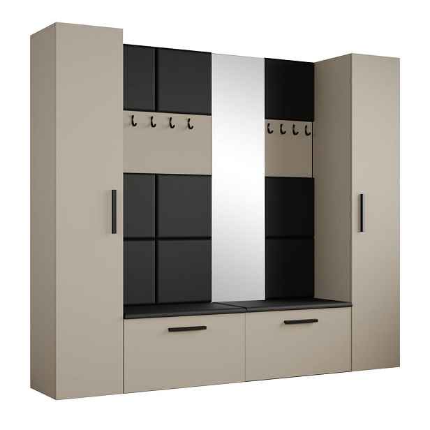 MASSENO MODERNÍ PŘEDSÍŇOVÁ SESTAVA MODULO, 241,2/204/40 cm, kašmírová