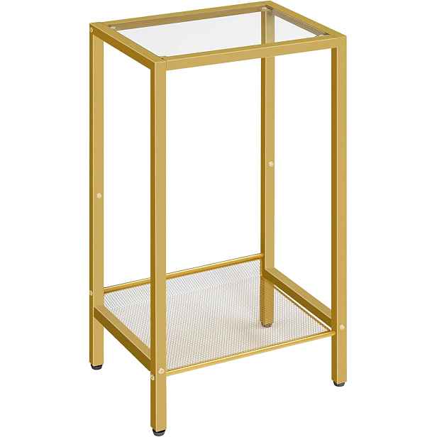 Odkládací stolek Vasagle Lamosa 37 cm čirý/zlatý