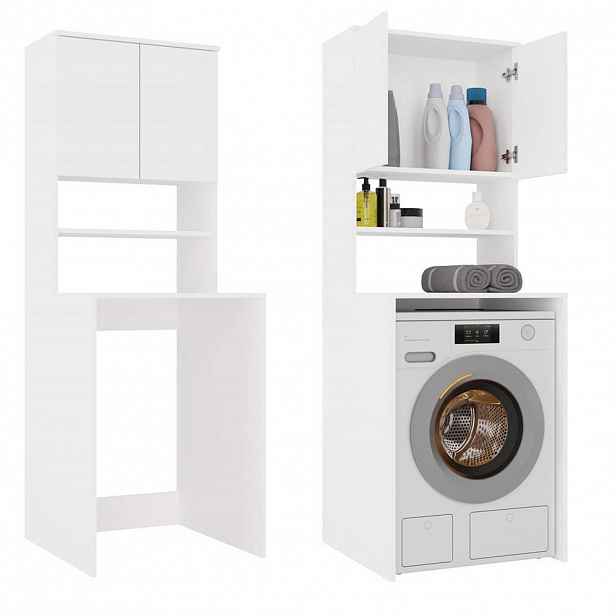 RAUMHIRSCH FURNITURE SKŘÍŇ NA PRAČKU Bílá 64/180/64