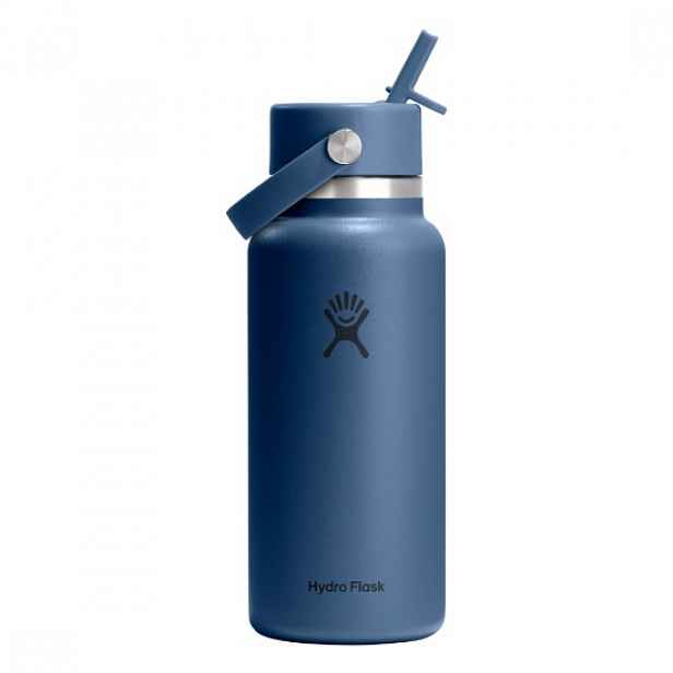 Tepelněizolační láhev, nerezová ocel, 950ml, "Wide Straw", Harbor Blue