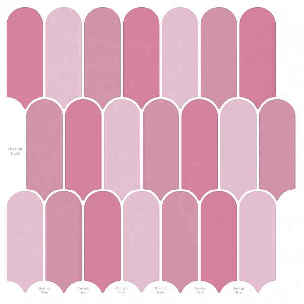 vidaXL Dlaždice s peřím 10 ks Růžová 30 x 30 cm Polyuretan a PET
