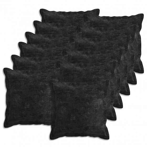 vidaXL Povlak na polštář 12 ks HOUTEN Antracitová 50 x 50 cm
