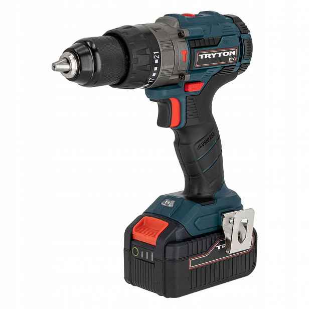 Vrtací šroubovák bezkartáčový příklep 2x4Ah 20V TBLV204