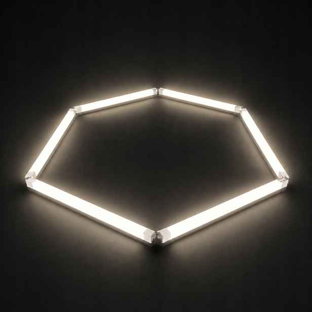 Bílá stropní svítidlo Led 42W garáž servis Hexagon 1 92x79 Cm 4000K