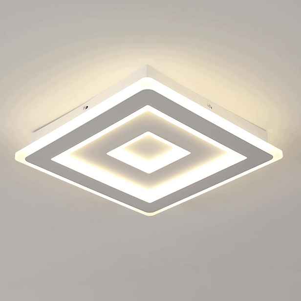 Led stropní svítidlo Plafond Čtverec Bílý Moderní Do Obývacího Pokoje 52W 4500K