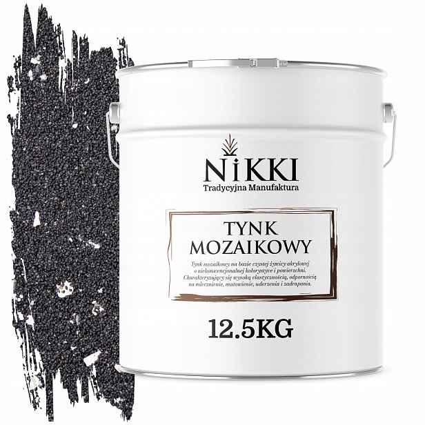 Mozaiková Pryskyřičná Omítka 12,5 Kg Vnitřní Černá Se Stříbrnou Slídou M52 Ozdobná