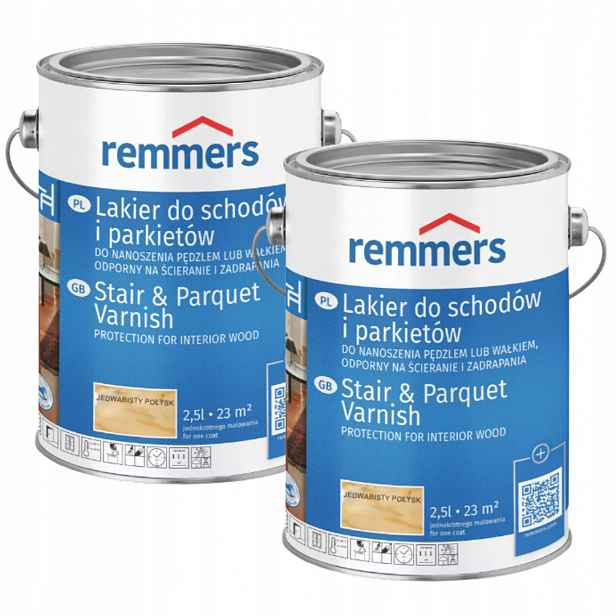 Remmers Treppen Lak Schody Parket 5L Bezbarvý Lesk Sada 2x2,5L