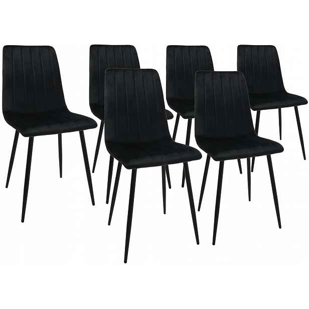 Sada 6 židlí DankorDesign Axa černá