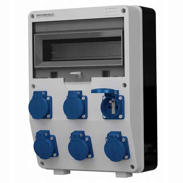 Stavební rozvaděč 6x230V zásuvky Mennekes elektrická skříňka erbetka