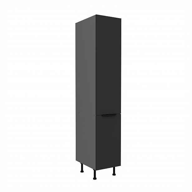 Vysoká potravinová skříňka Aria ANT 40 DK-210 2F Barva korpusu: Antracit, Barva dvířek: BL - Black AFM