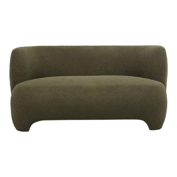 Zelená pohovka z textilie bouclé 142 cm Ardor – Leitmotiv