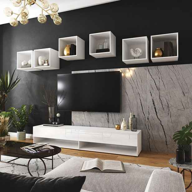 Elegantní obývací stěna BRADT 27 - bílá