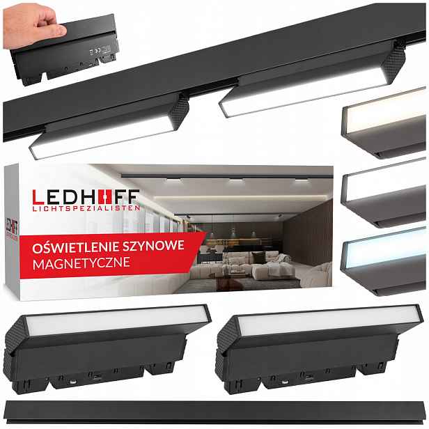 Magnetická Led lišta 1 m 2x Lineární lampa 12 W 3 Barvy Světla sada M20
