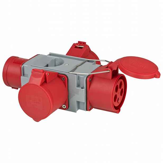 Rozdělovač napájení Cee 400V 32A IP44 3x stavební zásuvka brennenstuhl