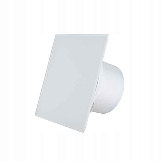 Koupelnový ventilátor Mmp Sklo Bílý mat, 5.5 W, 22 dB, vlhkoměr, časovač