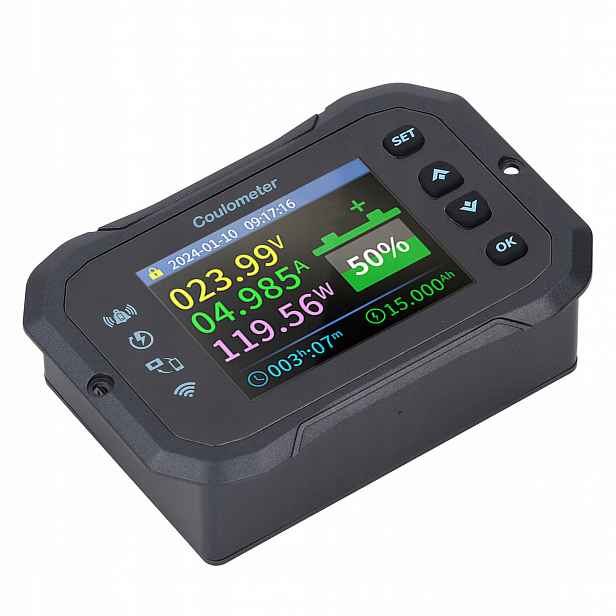 Monitor Akumulátorové Baterie 10-100 V 0-50 A Bluetooth 2,4 G
