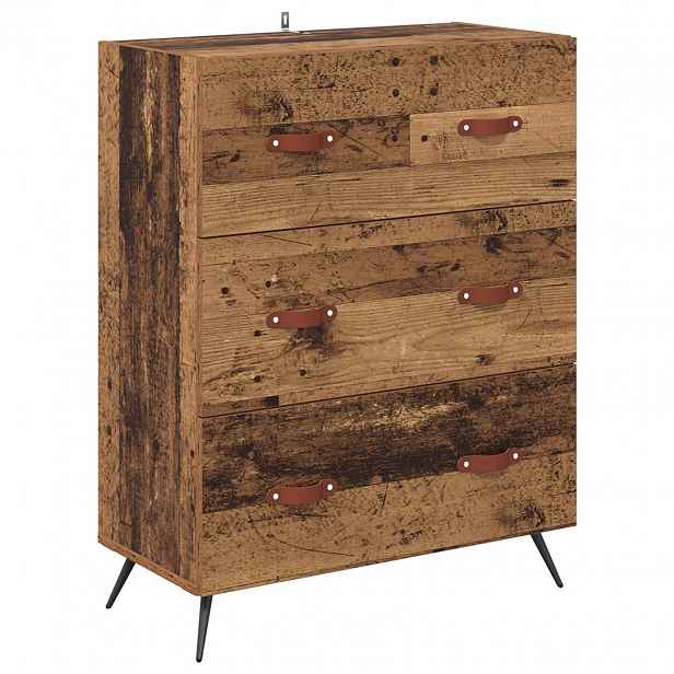 vidaXL Příborník Staré dřevo 69,5 x 34 x 90 cm Dřevěný materiál