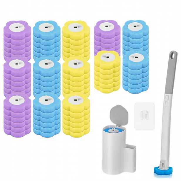 Jednorázový Wc kartáč 78 čisticích vložek Ocean Lemon Lavender