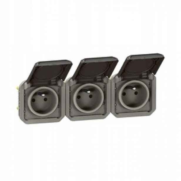 Nové Plexo Horizontální zásuvka, mechanismus 16 A 250 V~ antracit Legrand 069844L