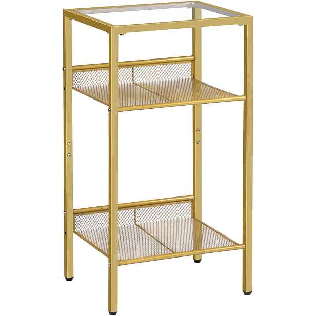 Odkládací stolek Vasagle Nortia 40 cm čirý/zlatý