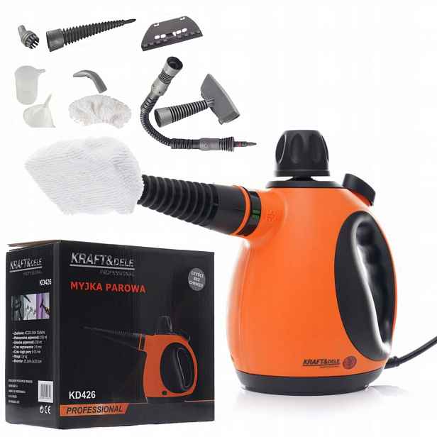 Parní Čistič Oken Steamer Parní Čistič 1100W 3,5BAR 10 Příslušenství Mop