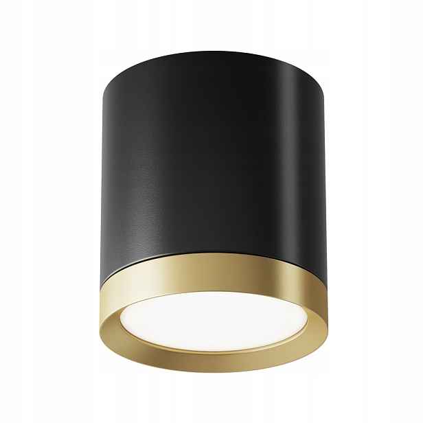 Stropní svítidlo tuba spotová bodová lampa kulatá černá zlatá Maytoni