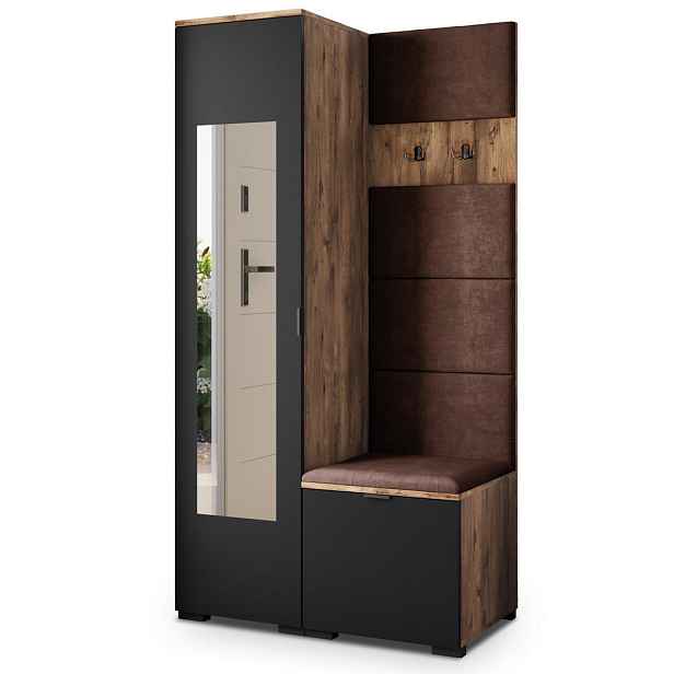 MASSENO MODERNÍ PŘEDSÍŇOVÁ SESTAVA VIRA, 95/181/51 cm, dub Lefkas