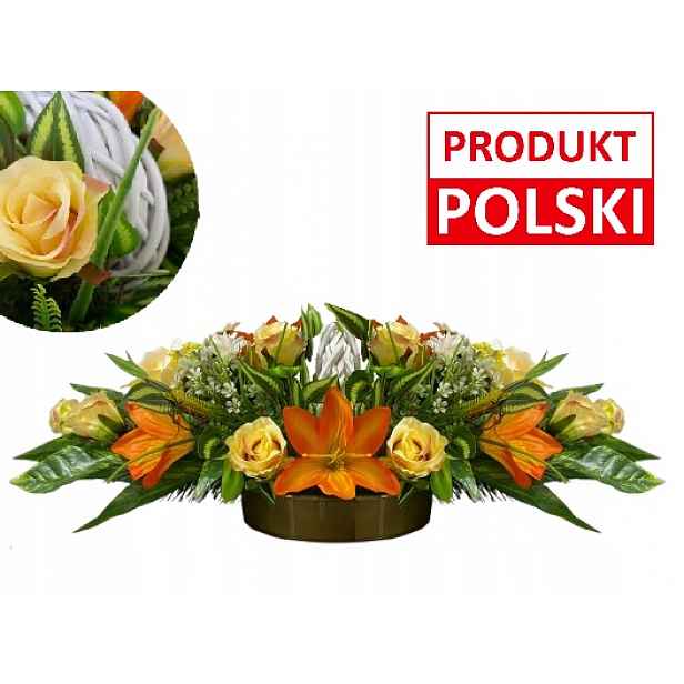 dekorace na hrob Kompozice hřbitov Loďka s proutěným kolem dekorace hrob