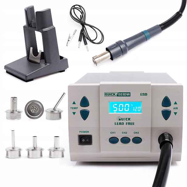 Pájecí stanice Quick 861DW Hot-Air 1000 W Esd 5 trysek