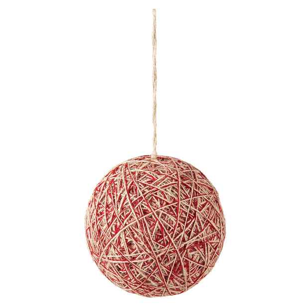 Textilní vánoční koule - Ø 12*12 cm Clayre & Eef