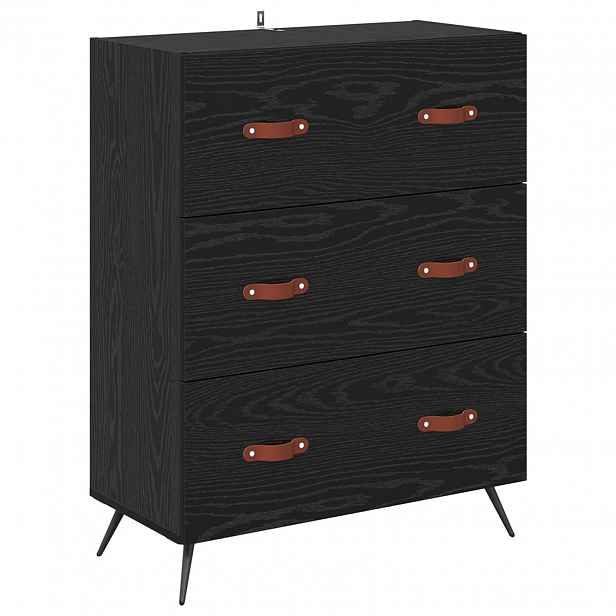 vidaXL Příborník Černý Dub 69,5 x 34 x 90 cm Dřevěný materiál