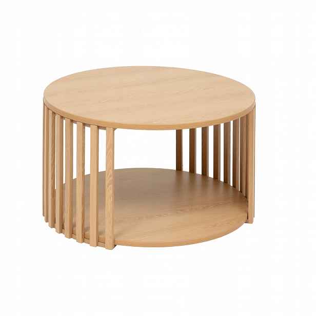 Kulatý konferenční stolek s lamelami Slat, 60 cm