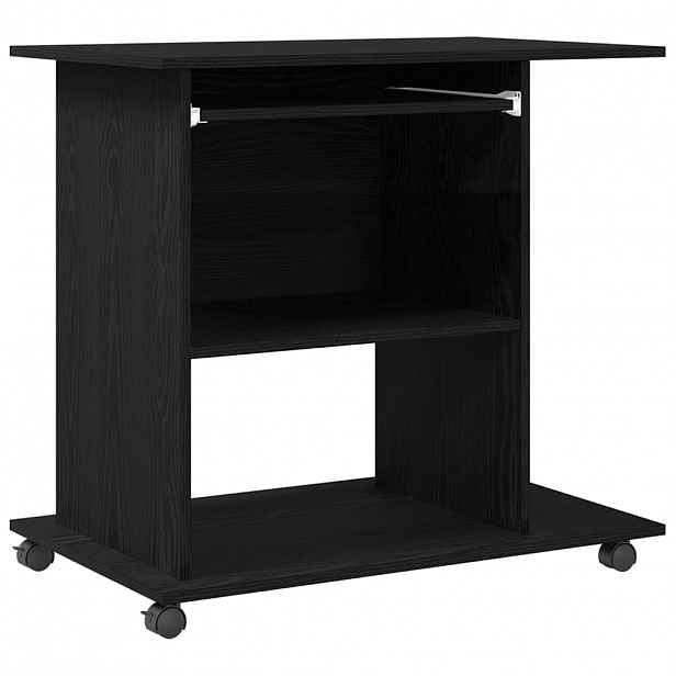 vidaXL Počítačový stůl černý dub 80 x 50 x 75 cm, imitace dřeva