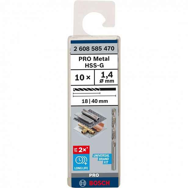Bosch - Sada vrtáků do kovu, 1,4x40 mm, 10 ks 2608585470