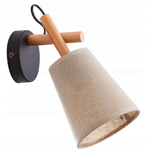 Nástěnná Lampa Vaio Nature Stínidlo Dřevo Do Ložnice Obývacího Pokoje