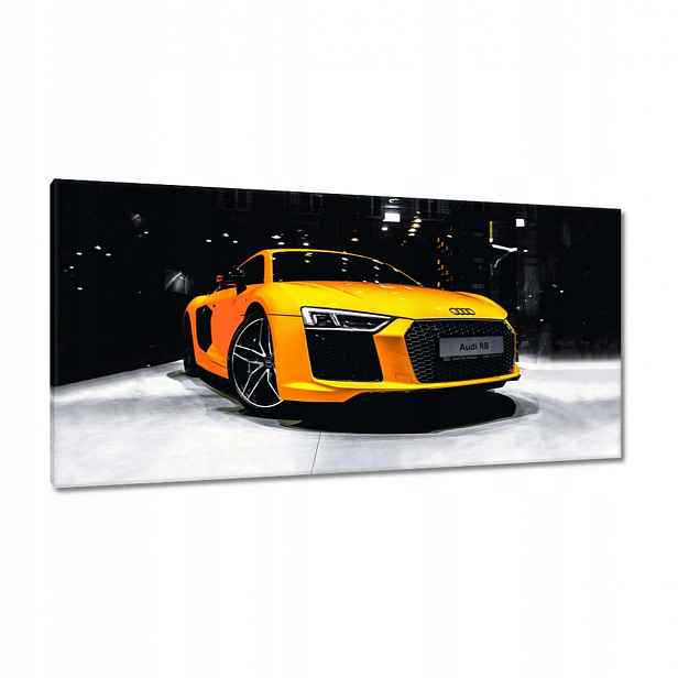 Obrazy 115x55 Žluté Audi Audica R8