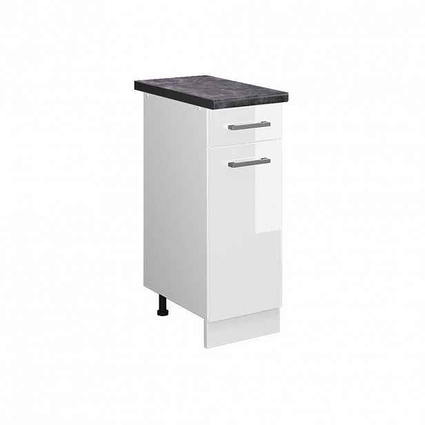 Vicco SPODNÍ SKŘÍŇKA KUCHYŇSKÉ LINKY R-Line Bílá vysoký lesk 30 cm , PD Antracit