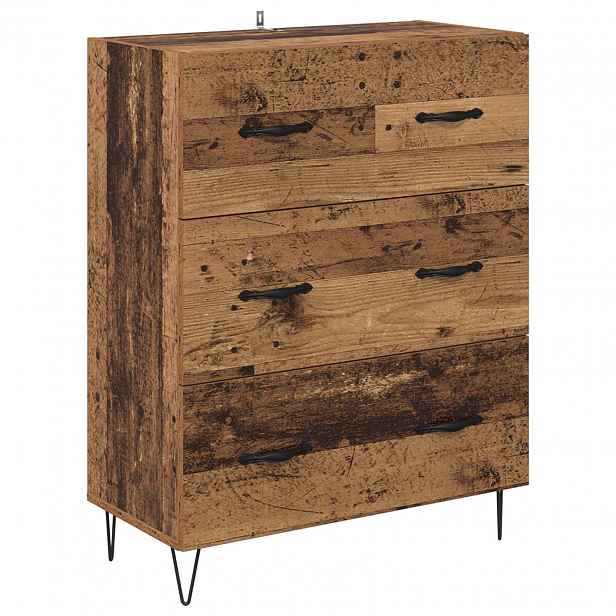vidaXL Servírovací skříň se zásuvkou Staré dřevo 69,5 x 34 x 90 cm