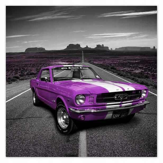 Plakáty 140x140 Fialový Ford Mustang