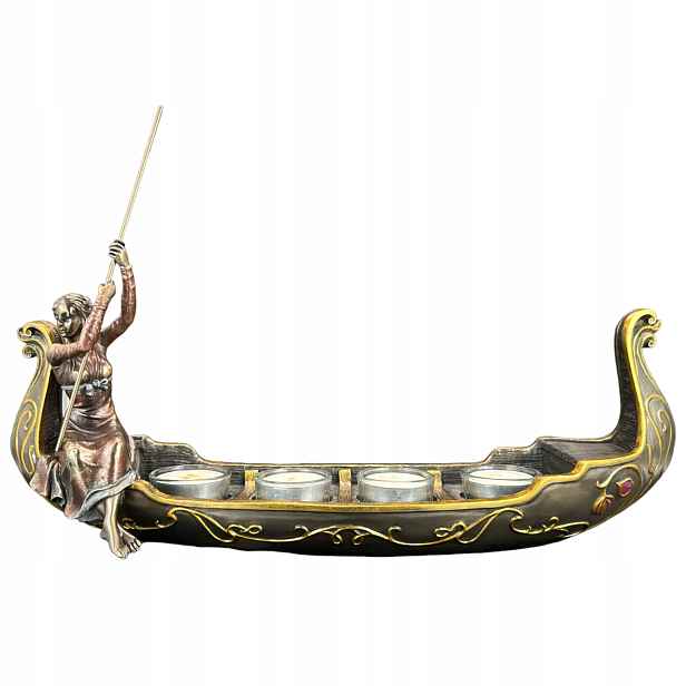 Figurka Socha Gondola Lady Svícen Veronese AN10117A4