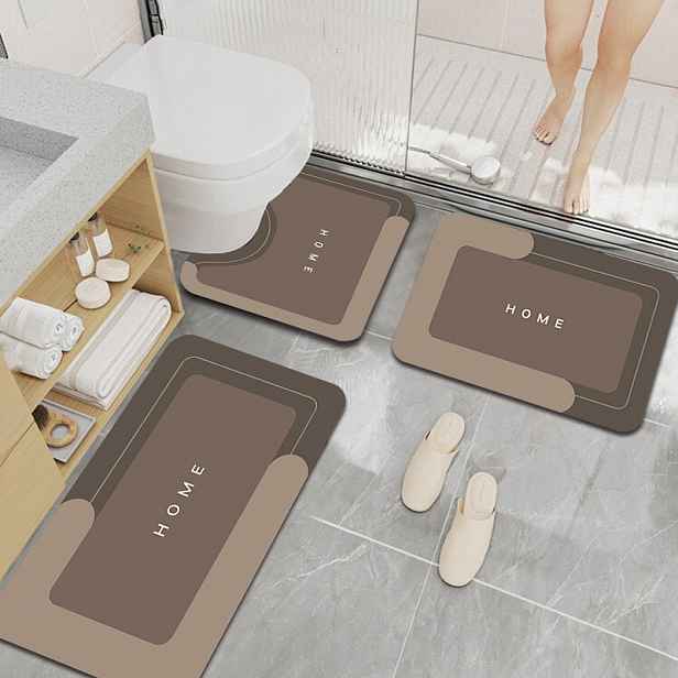 TEMU [1 ks/3 ks] Minimalistická luxusní koupelnová předložka z diatomitového - koupelnový doplněk, vhodná do kuchyně, vstupní haly, koupelny jiné