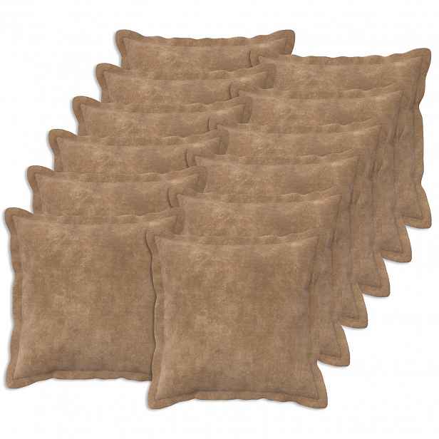 vidaXL Povlak na polštář 12 pcs HOUTEN Taupe 50 x 50 cm